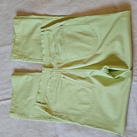 Talbots stretch lime green straight leg pants jeans size 6P - Picture 9 of 15